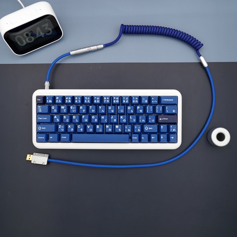 Geekcable USB Coil Handmade Keyboard Cable | Blue (GMK Striker theme)