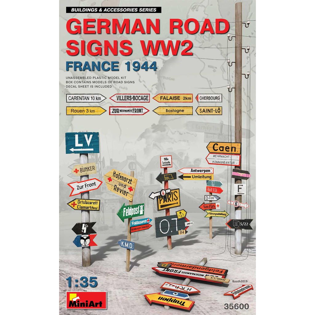 MiniArt 1/35 MI35600 GERMAN ROAD SIGNS WW2 FRANCE 1944
