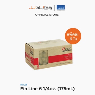 JJGLASS - (Ocean) B01206 Fin Line [1กล่อง บรรจุ 6ใบ]  - แก้วฟินไลน์ ซุปเปอร์  ทัมเบอร์ โอเชี่ยนกลาส Fin Line Ocean Glass B01206 Drinkware Tumbler Fin Line 6 oz. ( 175 ml.)