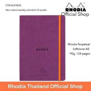 Rhodiarama : Perpetual Softcover - A5 -Purple (1905) สมุดจดบันทึก Agenda กางได้ 180 องศา นำเข้าโดย Rhodia Thailand