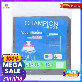 แชมเปี้ยน ถุงขยะ แบบหนา 30X40 นิ้ว 12 ใบCHAMPION GARBAGE BAG 30X40INCH 12 PCS.