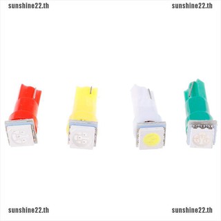 【Sunshine22】ไฟ Led T5 5050 1SMD 24V DC สีขาว สีเขียว สีเหลือง สีแดง สําหรับรถยนต์ 20 ชิ้น