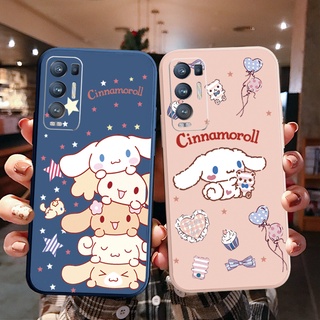 เคสโทรศัพท์มือถือ ขอบสี่เหลี่ยม ลาย Cinnamoroll สําหรับ OPPO Reno6 Z 5G Reno 5 Pro 4 3 Reno2 Z F A95 5G A76 A96 4G