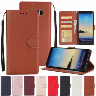 เคส case Samsung Galaxy A30S A50S A10 A20 A30 A40 A50 A70 Note 4 5 8 9 J3 J5 J7 Prime Soft Flip Leather Case เคสโทรศัพท์หนังฝาพับพร้อมช่องใส่บัตรสํา