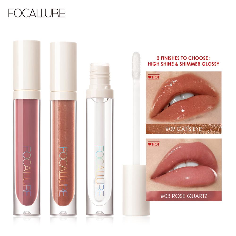 FOCALLURE PLUMPMAX Nourise Lip Glow High Shine&Shimmer Glossy Lips Makeup Non Sticky Plumping Lip Gl