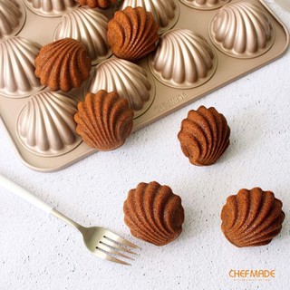 พิมพ์มาเดอลีน พิมพ์หอย CHEFMADE Madeleine cake mold 12-Cavity wk9316