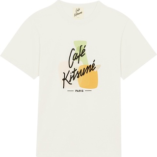 Maison×Café Kitsuné เสื้อยืดลําลอง ผ้าฝ้าย แขนสั้น คอปก พิมพ์ลาย พร้อมป้ายแท็ก แฟชั่นสําหรับผู้ชาย และผู้หญิง ไซซ์ S-5Xl