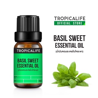 น้ำมันหอมระเหยใบโหระพา BASIL SWEET ESSENTIAL OIL ปริมาณ 10 ml