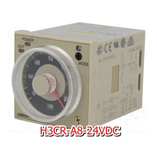 OMRON 24V ทามเมอร์ H3CR-A8 OMRON อุปกรณ์ตั้งเวลาTimer 24โวลล์ พร้อมซ๊อกเก็ต 8ขา ต้องการใบกำกับภาษีแจ้งได้ครับ