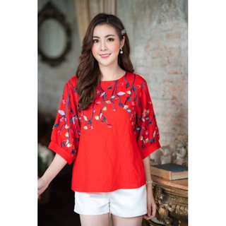 🎀เสื้อคอกลม แขน 3 ส่วน เนื้อผ้า Cotton ญี่ปุ่น สีสัน Colourful ต้อนรับ Summer เรยค่ะ เนื้อผ้าดี สวมใส่สบาย ใส่ไม่ร้อน💰