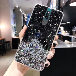 OPPO R9S R9 R15 R17 R11 R11S Plus Pro (Ready Stock) Protection Shockproof Android Glitter Star Starry sky Transparent Cover Phone TPU Case เคสโทรศัพท์รูปดาวแวววาว