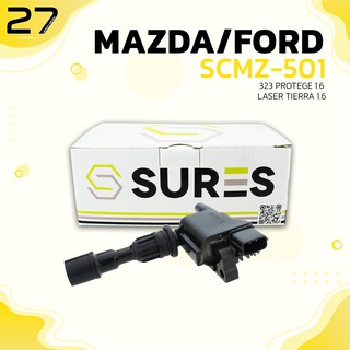 คอล์ยจุดระเบิด SURES - MAZDA 323 PROTEGE 1.6 / FORD LASER TIERRA 1.6 - เครื่อง ZM-DE - รหัส SCMZ-501 - MADE IN JAPAN