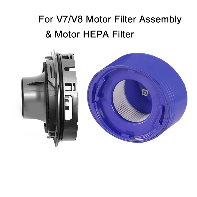 ใหม่อัพเกรดโพสต์มอเตอร์ Hepa Filter + ฝาครอบด้านหลังสําหรับ Dyson V7 V8 เครื่องดูดฝุ่นไร้สายอุปกรณ์เสริมอะไหล่