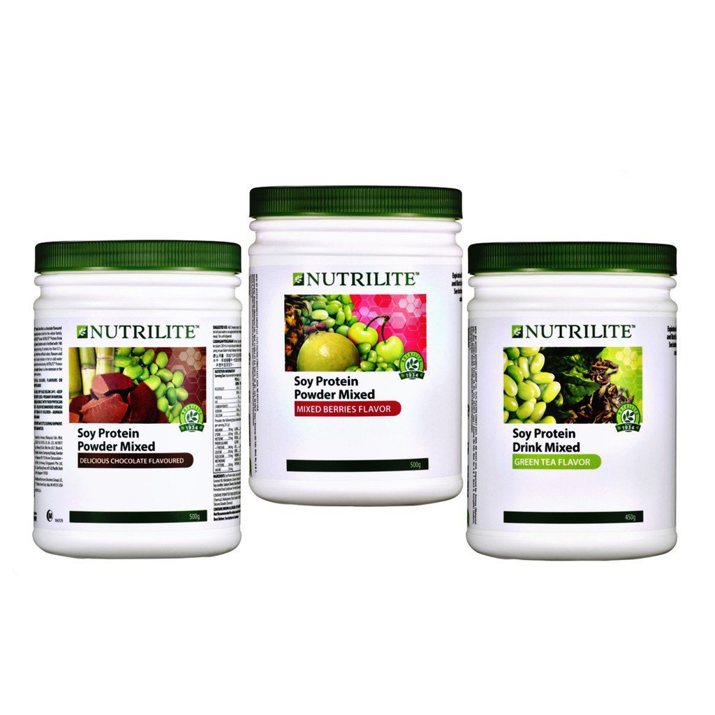 Amway NUTRILITE Soy Protein Drink Mix (Green Tea/Chocolate/Mixed