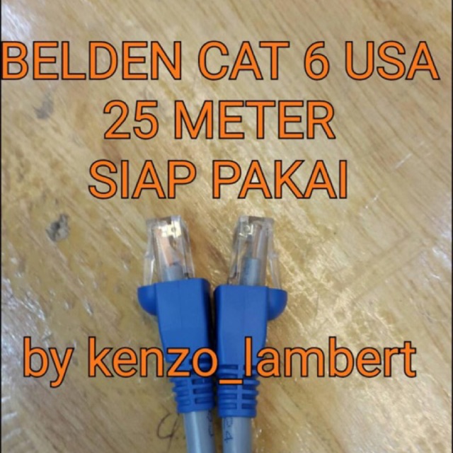 สาย LAN BELDEN CAT 6 25 เมตร READY TO USE พร้อมขั้วต่อ RJ45 Belden cat 6