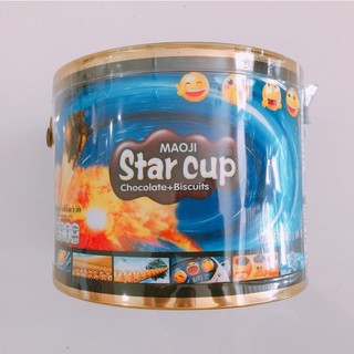 Star Cup ขนมปังกรอบราดครีมนมและช๊อกโกแลต