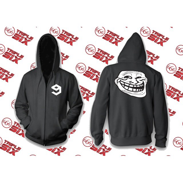 Meme 9gag Troll Face Zipper Hoodie Jacket