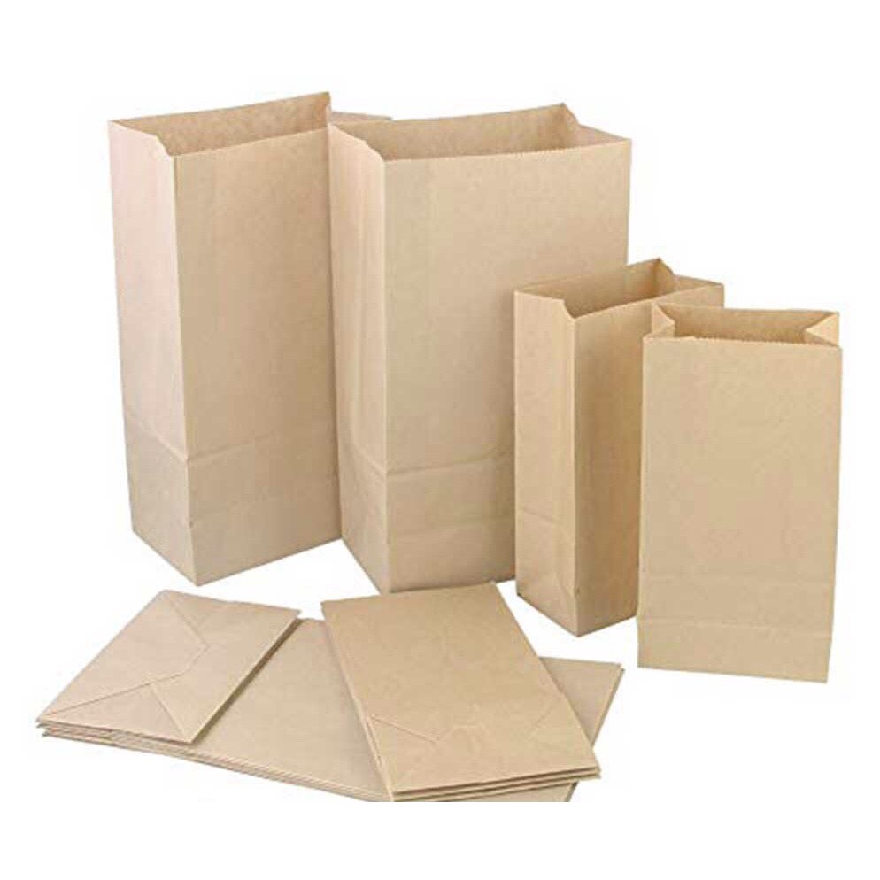 100 Japanese Kraft strapless paper bags Confectionery paper bags