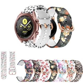 สายซิลิโคนอ่อนนุ่ม Camo สำหรับ Samsung Galaxy Watch3 41 มม