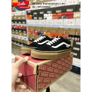 รองเท้าผ้าใบแฟชั่น🔥[2Sneaker]รองเท้าVans Old Skool : black/brown จำนวนจำกัด รองเท้าผ้าใบแฟชั่น รองเท้าลำลอง