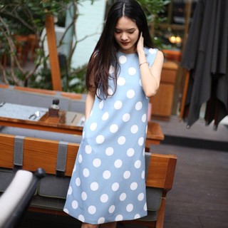 Vanilette Polka Dot Dress เดรสแขนกุดลายโพลก้าดอทสุดคิ้ววว มันน่ารักมากกก ลายจุดลายที่คลาสสิคตลอดกาล