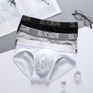 🔥พร้อมส่ง🔥กางเกงในชาย GXSR ทรงbrief ผ้าcotton โชว์ขอบแท้ๆๆ