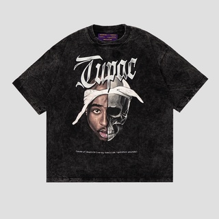 เสื้อยืด ขนาดใหญ่ พิมพ์ลาย Tupac Cranium