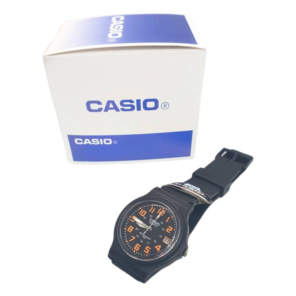 ฟรีกล่อง นาฬิกาข้อมือ กันน้ำ นาฬิกาคาสิโอ้ สายยาง สีดำ นาฬิกาข้อมือcasio นากาผู้หญิงและผู้ชาย RC535