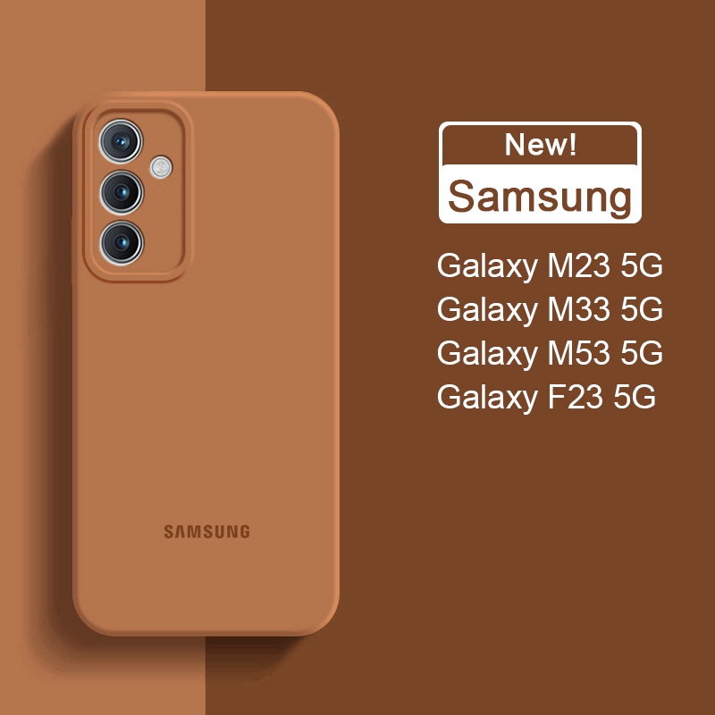 สีทึบนุ่มกล้อง Samsung Galaxy M54 M53 M52 M14 M33 M31 M21 M30S M13 5G 4G ปลอกซิลิโคนเหลวเดิมฝาครอบ