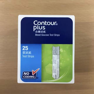 แถบตรวจน้ำตาลปลายนิ้ว Contour Plus 25 ชิ้น