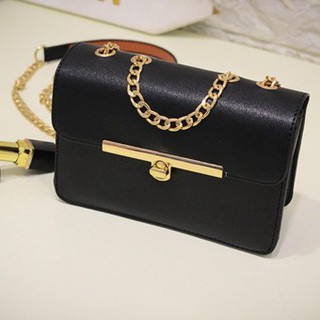 BEST กระเป๋า กระเป๋าสะพาย กระเป๋าสะพายพาดลำตัว Women Shoulder bag - R1115Black