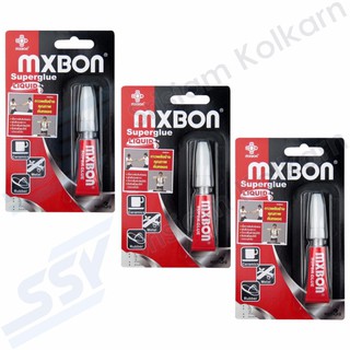 MXBON กาวร้อน กาวน้ำ (หลอดสีแดง) (3 หลอด)