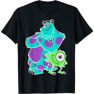 ผ้าฝ้ายคอกลมเสื้อยืด พิมพ์ลาย Disney Pixar Monsters University Sulley Mike Buds สไตล์วินเทจ สําหรับผู้ชาย และผู้หญิง เสื