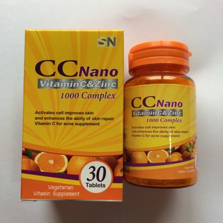 CC nano Vitamin C &amp; Zinc วิตามินซี 1000 MG 30 เม็ด