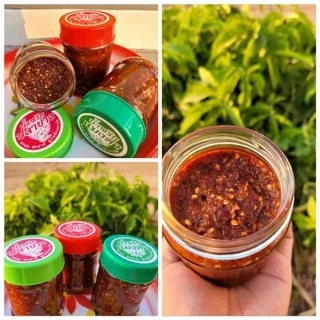 น้ำพริก ตาแดง แมงดา ปลาย่าง ปลาร้า ปลาหมึก ขนาด380g
