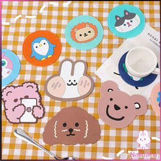 NKK ที่รองแก้ว PVC ลายการ์ตูน วัสดุกันลื่น ​ล้างได้  ทนความร้อน Cartoon PVC Coaster