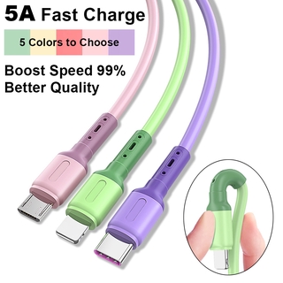 สายชาร์จ Fast Charger Cable Lightnng Type-C Micro USB Charging Cable Safer Faster Data Cable for Android and TypeC