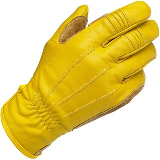 ถุงมือขับรถ Biltwell รุ่น Work Gloves แท้ 100% Gold/Suede By Life and Kustom