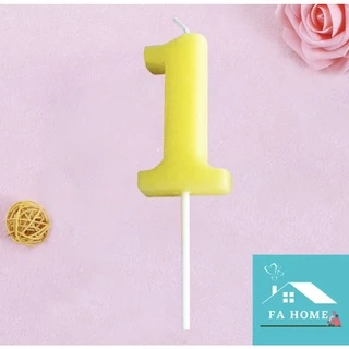 AA6 เทียนวันเกิด เทียนวันเกิดตัวเลข สีทองสวย