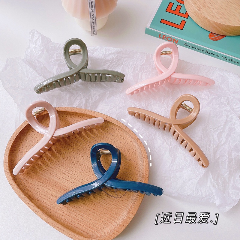 สีทึบลมคลิปขนาดใหญ่อารมณ์ฝรั่งเศสกิ๊บอาบน้ํากลับอุปกรณ์ผมหัวอุปกรณ์ผม