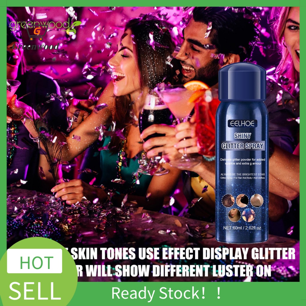 GRE ความแปลกใหม่ Body Glitter Spray Shiny Skin Glitter Spray อุปกรณ์เสริมความงามสําหรับงานปาร์ตี้