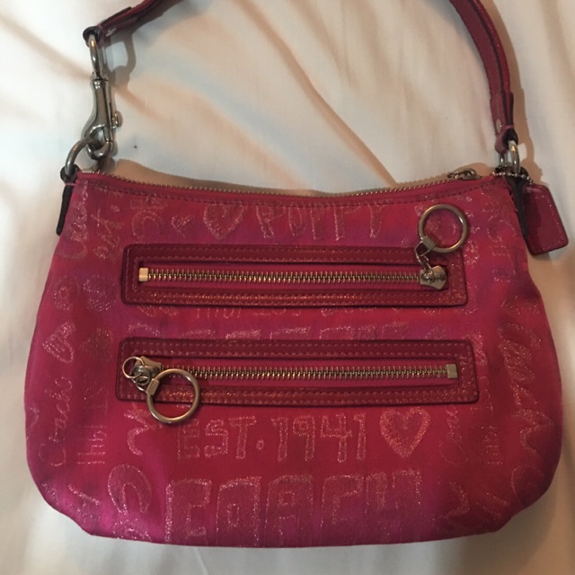 ของแท้💯% กระเป๋าcoach คล้องมือ มือสอง