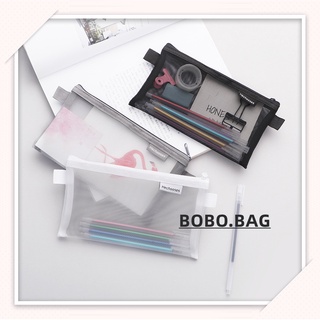 BOBO. Personalized transparent pencil case Simple stationery storage bag Large-capacity lightweight pencil case