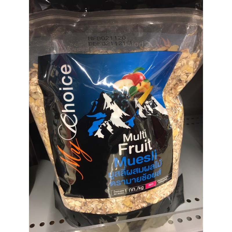 Multi Fruit Muesli มูสลี่ผสมผลไม้ ตรามายช้อยส์ 1000g Shopee Thailand
