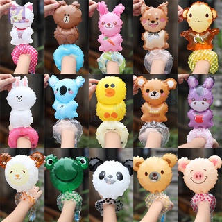 【จัดส่งด่วน】ลูกโป่งข้อมือ ลายการ์ตูนเป็ด หมีบราวน์ อุลตร้าแมน สีเหลือง 50 ชิ้น