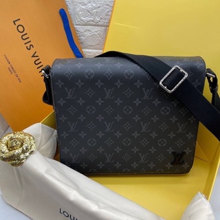 Lv district  in monogram eclipse canvas messenger bag