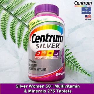 วิตามินรวม Silver Women 50+ Multivitamin &amp; Minerals 275 Tablets - Centrum ผู้หญิงวัย 50 ขึ้นไป