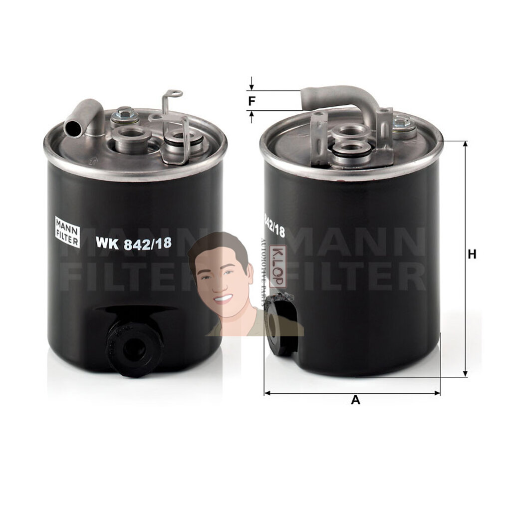 WK842/18 กรองโซล่า BENZ A KLASS(W168),VITO1(638) เครื่องยนต์ OM611,OM668 (MANN-FILTER***งานพรีเมี่ยม