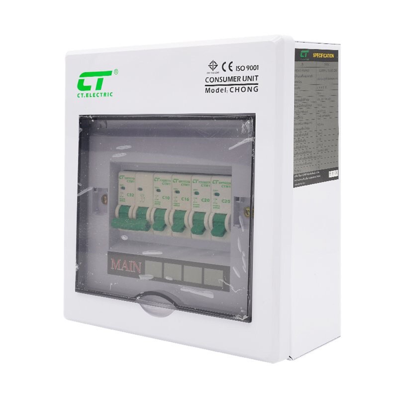 ตู้คอนซูเมอร์ยูนิต 4 ช่อง CT ELECTRIC 32A สีขาว
