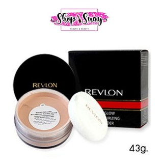 แป้งฝุ่น เรฟลอน Revlon Touch &amp; Glow Extra Moisturizing Face Powder 43g.